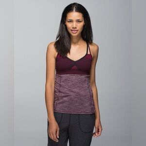 Lululemon Breathe In Tank Burgundy/maroon x back tank size 8